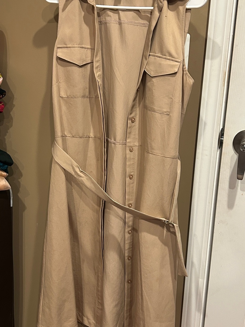 Worthington Tan Utility Shirt Dress with Belt